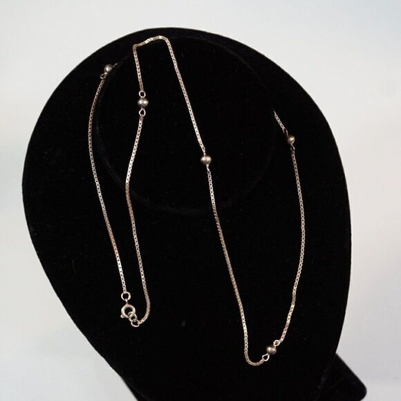 Sterling Silver 5.66 gr Chain Necklace 24" L - Picture 5 of 7